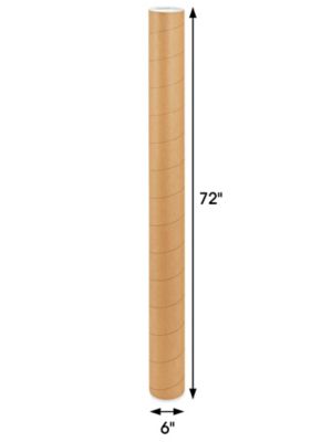 2x Kraft Heavy Duty 3 x 36 Mailing Shipping Tube .125 Extra-Thick w/ End  Cap