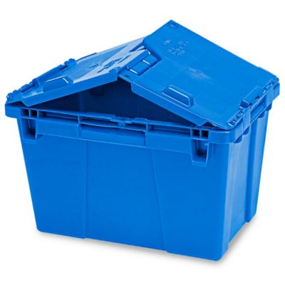 Akro-Mils Attached Lid Containers, Flip Totes