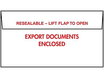 Sobres para Transporte - "Export Documents Enclosed", 10 x 5 1/2"