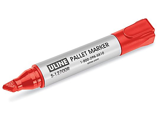 Uline Pallet Markers - Chisel-Tip, Red S-12700R - Uline