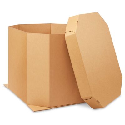 Partners Brand Triple Wall Octagon Bulk Bins 36 H x 38 W x 46 D Kraft Pack  Of 5 - Office Depot