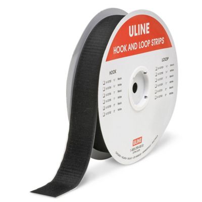 Tape Strips - Hook, Black, 2 x 75' S-12730 - Uline
