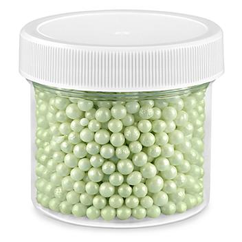 Clear Round Wide-Mouth Plastic Jars Bulk Pack - 2 oz, White Cap S-12752B-W