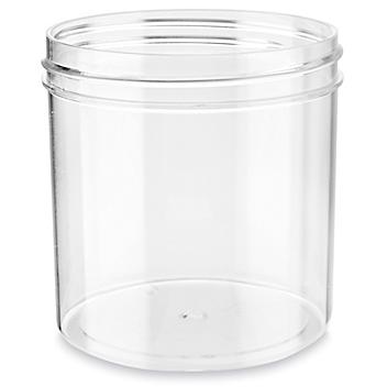 Clear Round Wide-Mouth Plastic Jars Bulk Pack - 6 oz, Jars Only S-12753B-JAR