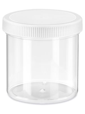 Plastic Jars with Lids, Set of 9, 27 Oz and 6 Oz Storage