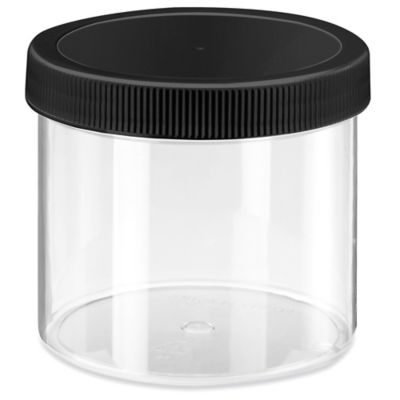 Tanlade 50 Pcs 12 Oz Square Plastic Jars with Aluminum Lids lightweight  Wide Mouth Candy Jars Storage Containers with Screw on Lids Airtight for