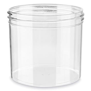 Clear Round Wide-Mouth Plastic Jars Bulk Pack - 12 oz, Jars Only S-12754B-JAR