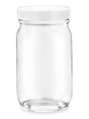 Tall Wide Mouth Transparent Glass Mason Jars With Plastic Lid - Buy Tall  Wide Mouth Transparent Glass Mason Jars With Plastic Lid Product on