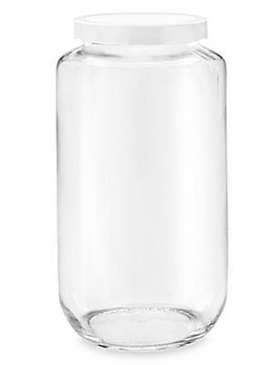 Skid Lot Wide-Mouth Glass Jars Bulk Pack - 32 oz, Plastic Cap - ULINE - Qty of 792 - S-12757B-P