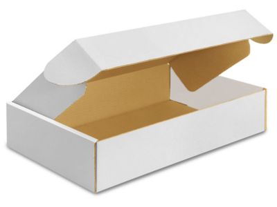 18 x 12 x 4" White Tab Locking Literature Mailers S-12770