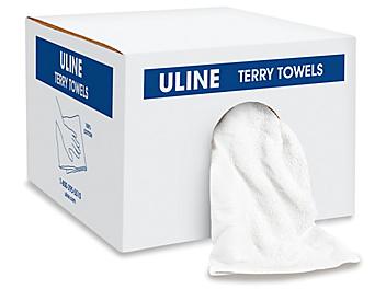 White Terry Cloth Towels - 16 x 24", 25 lb box S-12810