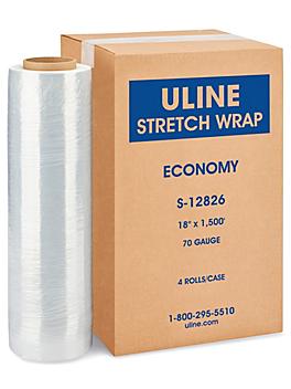 Economy Stretch Wrap - Cast, 70 gauge, 18" x 1,500' S-12826