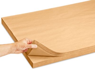 Kraft Paper Sheets - Brown Paper, 18 x 24, 30 lb. - ULINE - Bundle of 1,600 - S-12829
