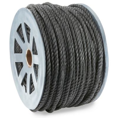 Twisted Polypropylene Rope - 1/4 x 600', Black S-12863BL - Uline