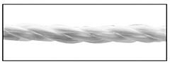 Twisted Polypropylene Rope - 1/4 x 600', White S-12863W - Uline
