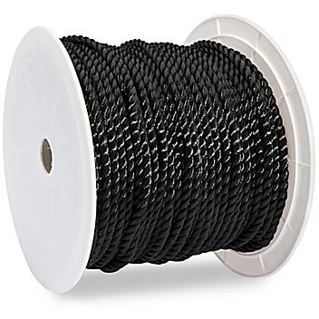 Twisted Polypropylene Rope - 3/8" x 600', Black S-12864BL