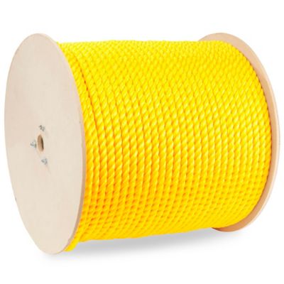 Solid Braided Nylon Rope - 1/4 x 500', White S-12867 - Uline