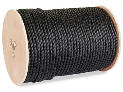 Twisted Polypropylene Rope - 1/2 x 600', Black - ULINE Canada - Box of 600 Feet - S-12865BL