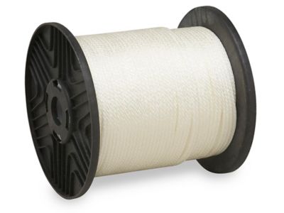 Solid Braided Nylon Rope - 1/8 x 500', White - ULINE - Box of 500 Feet - S-12866