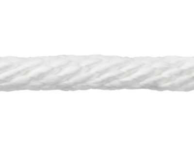 Solid Braided Nylon Rope - 1/4 x 500', White S-12867 - Uline