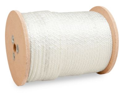 Solid Braided Nylon Rope - 3/8" x 500', White S-12868