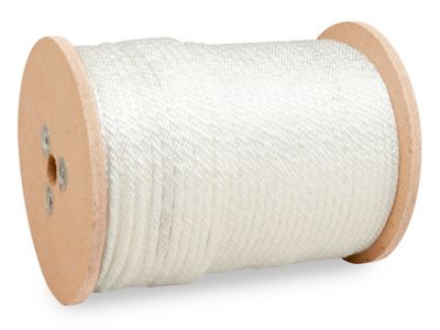 Solid Braided Nylon Rope - 3/8 x 500', White S-12868 - Uline