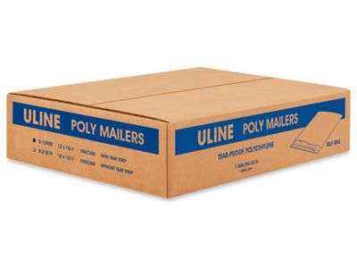 Tear-Proof Polyethylene Mailers with Tear Strip Bulk Pack - 12 x 15 1/2"