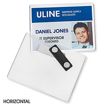 Name Badge Holders - 4 x 3", Wide, Deluxe Magnetic S-12940