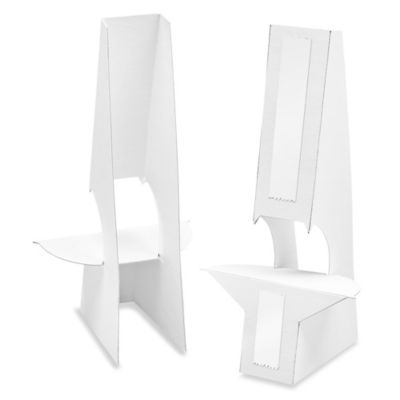 Easel Backs - 9, Double Wing, White - ULINE - Carton of 50 - S-12944W