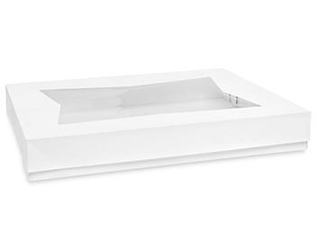 Window Cake Boxes - 26 x 18 x 4", Full Sheet, White S-12968