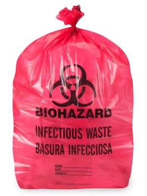  Biohazard Trash Liner - 33 Gallon, 2.0 Mil