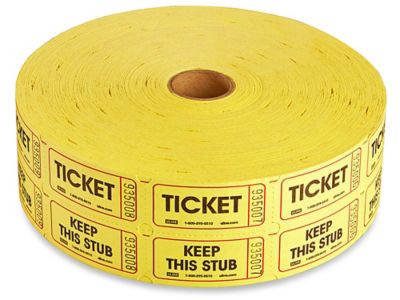 Double Raffle Tickets - "Keep This Stub", Yellow S-13015