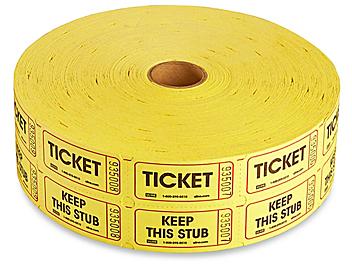 Double Raffle Tickets - "Keep This Stub", Yellow S-13015