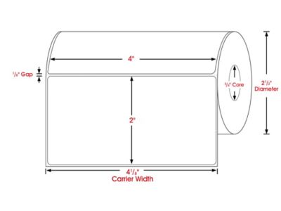 Zebra 3 x 2 Mobile Printer Labels LV-10001962