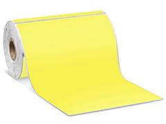 ULINE S-6011 Tape Labels HEAVY 2x8" Roll of 500 Fluorescent Yellow Black Chevron 