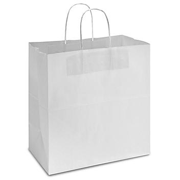 White Paper Shopping Bags - 13 x 7 x 13", Star S-13052