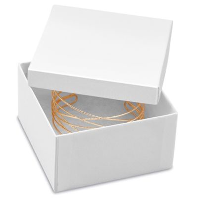 White Jewelry Gift Boxes 3 1/2 x 3 1/2 x 1
