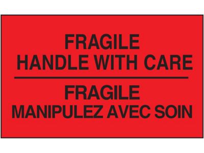 OliveBird 1000 x Fragile Autocollants 90 x 35 mm Rouleau Avec Texte Sur étiquette  Fragile : : Fournitures de bureau