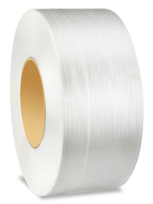 8 x 8" Core Machine Strapping - 3/8" x .024" x 12,900', Clear S-13083