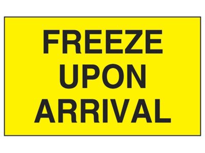 "Freeze Upon Arrival" Labels - 3 x 5"