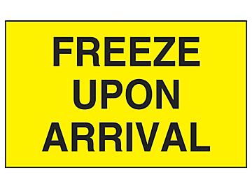 Etiquetas Adhesivas "Freeze Upon Arrival" - 3 x 5"