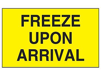 "Freeze Upon Arrival" Labels - 3 x 5" S-13088