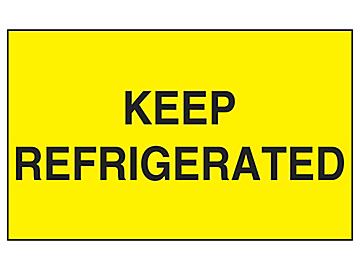 "Keep Refrigerated" Labels - 3 x 5"