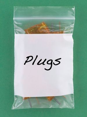 4 x 6" 2 Mil White Block Reclosable Bags S-1308