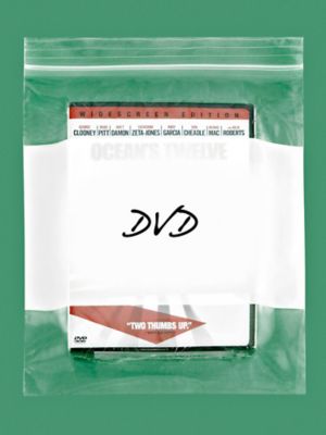 8 x 10" 2 Mil White Block Reclosable Bags S-1310