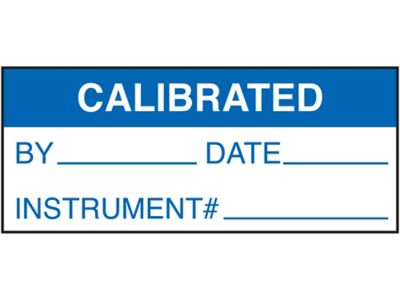 Inspection Labels - "Calibrated", Vinyl Cloth S-13100