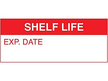 Inspection Labels - "Shelf Life/Exp. Date", Vinyl Cloth S-13101
