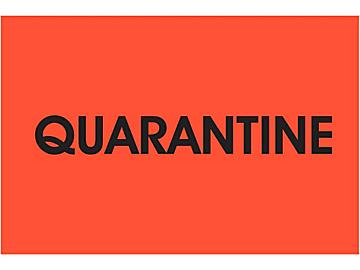 Etiquetas Adhesivas Para Control de Inventario - "Quarantine", 2 x 3"