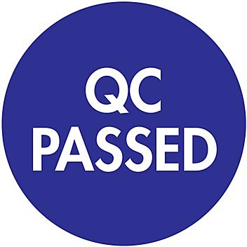 Circle Inventory Control Labels - "QC Passed", 1" S-13118
