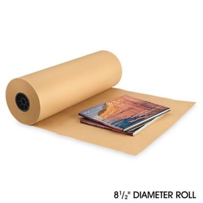 Uoffice Kraft Paper Roll 600'x18 50lb Strength Brown Shipping Paper